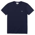 Miniatyrbillede 3 af 9: Lacoste Kortærmet T-shirt V-neck Pima Cotton Blå XS Mand