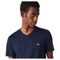 Miniatyrbillede 8 af 9: Lacoste Kortærmet T-shirt V-neck Pima Cotton Blå XS Mand