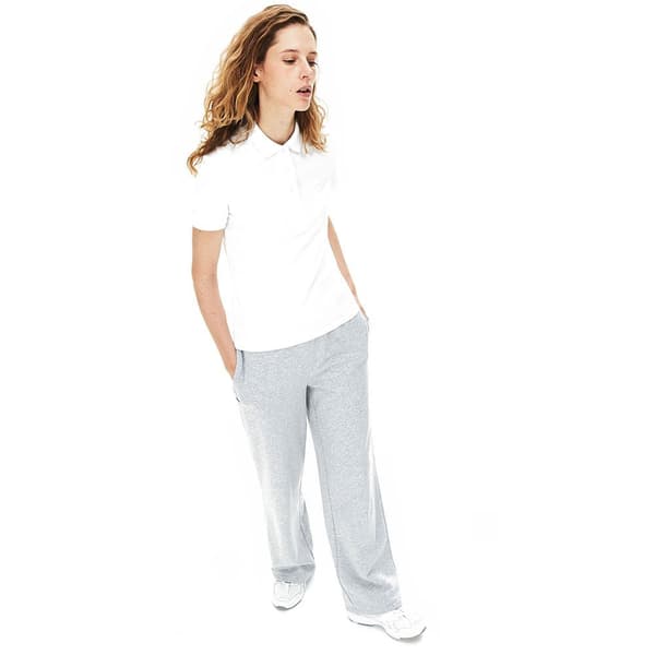 Lacoste Kortærmet Poloshirt Stretch Cotton Piqué Hvid 40 Kvinde
