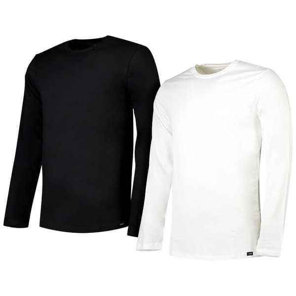 Lee Långärmad T-shirt Med Rund Hals 2 Enheter Svart 2XL Man