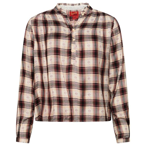Superdry Långärmad Blus Check Brun M Kvinna