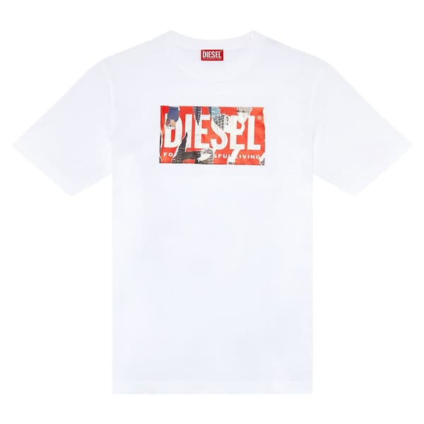 Diesel Kortärmad T-shirt Just L13 Vit XL Man