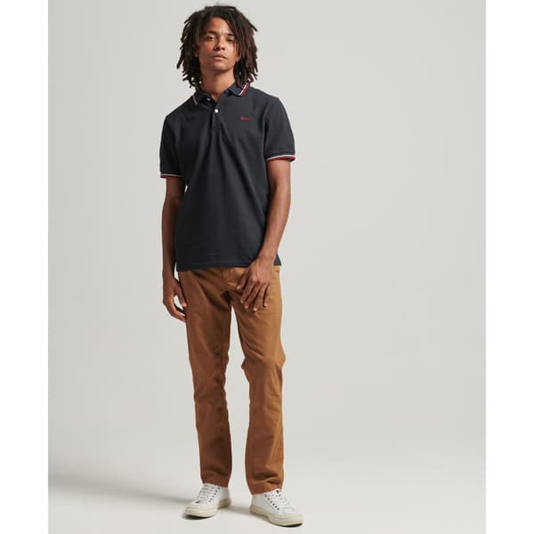 Superdry Kortärmad Piké Vintage Tipped Blå S Man