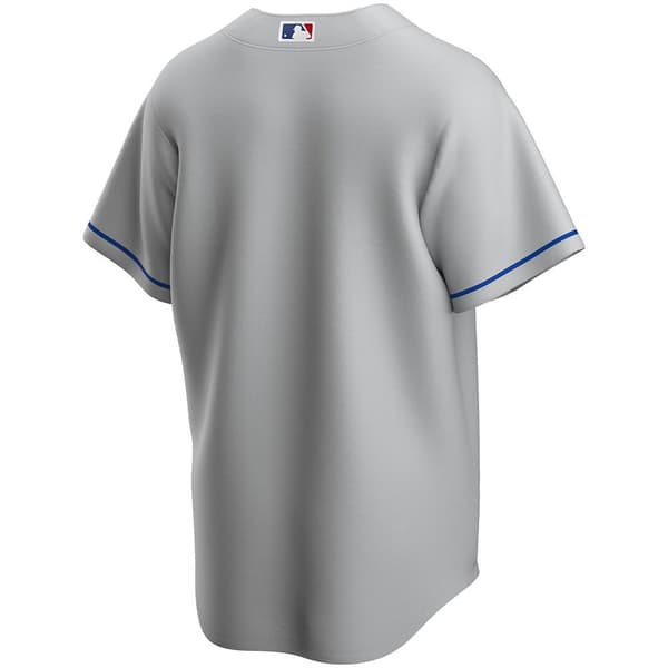 Nike Kortærmet T-shirt Med V-hals Mlb La Dodgers Official Replica Road Grå XL Mand