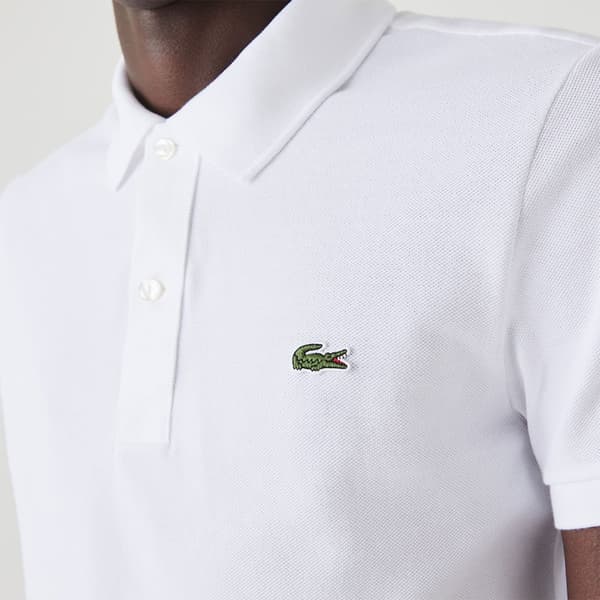 Lacoste Slim Fit Kortärmad Pikétröja Petit Piqué Vit 3XL Man