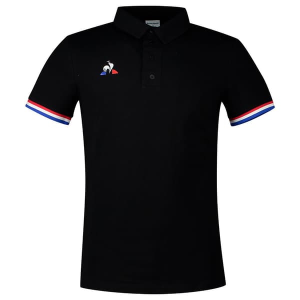 Le Coq Sportif Kortærmet Poloshirt Presentation Tri Nº1 Sort XS Mand