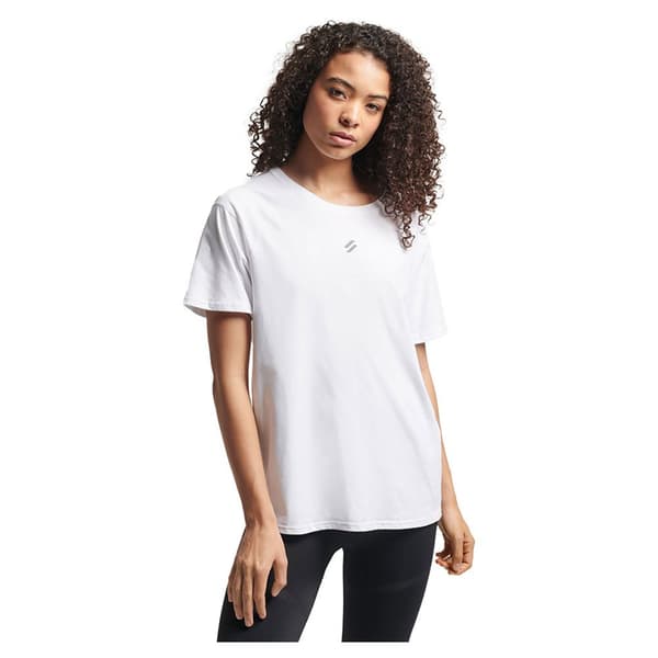 Superdry Kortärmad T-shirt Run Vit S Kvinna