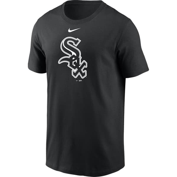 Nike Kortärmad T-shirt Med Rund Hals Mlb Chicago White Sox Large Logo Svart S Man