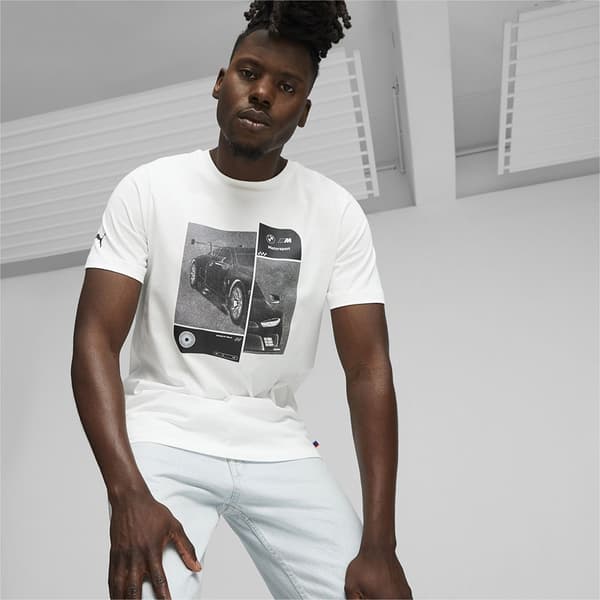 Puma Kortärmad T-shirt Bmw Mms Ess Car Graphic Vit L Man