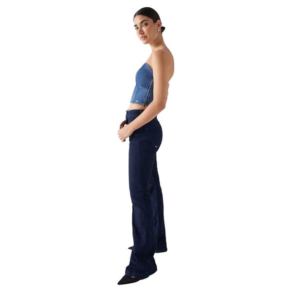 Salsa Jeans Ärmlös T-shirt 21007210 Bustier Blå S Kvinna