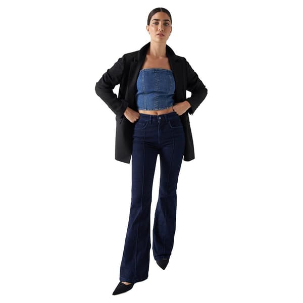 Salsa Jeans Ärmlös T-shirt 21007210 Bustier Blå S Kvinna