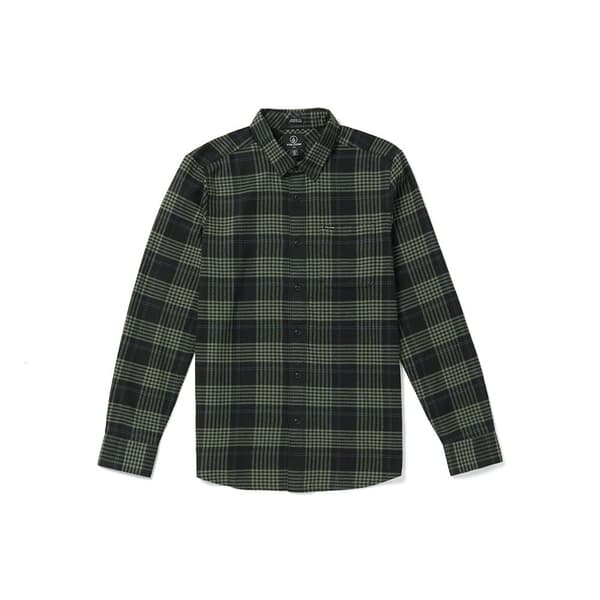 Volcom Caden Plaid Skjorte Med Lange ærmer Grøn S Mand