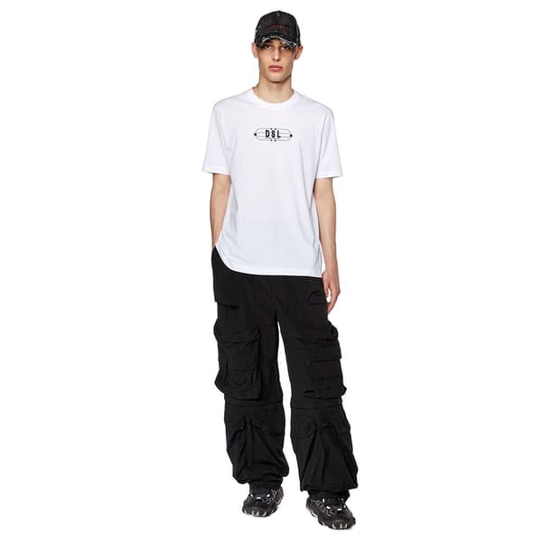Diesel Kortärmad T-shirt Just K5 Vit S Man