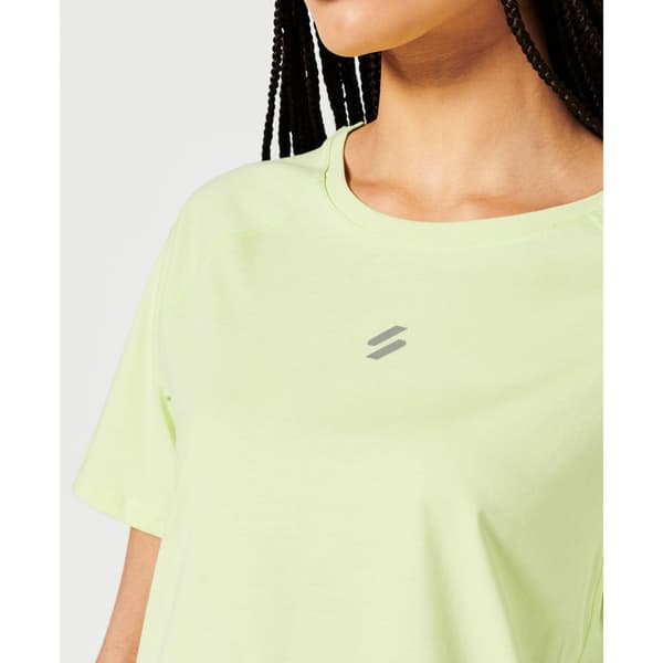 Superdry Lyhythihainen T-paita Run Keltainen XL Nainen