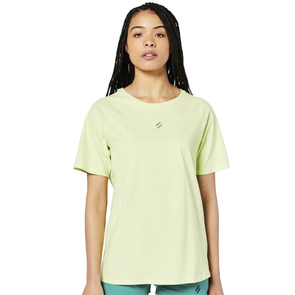 Superdry Lyhythihainen T-paita Run Keltainen XL Nainen