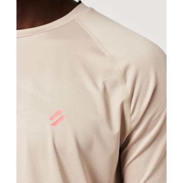 Superdry Kortærmet T-shirt Train Premium Beige S Mand