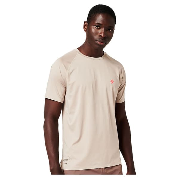 Superdry Kortærmet T-shirt Train Premium Beige S Mand