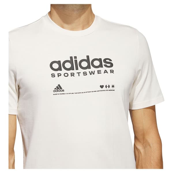 Adidas Kortärmad T-shirt Lounge Vit M Man