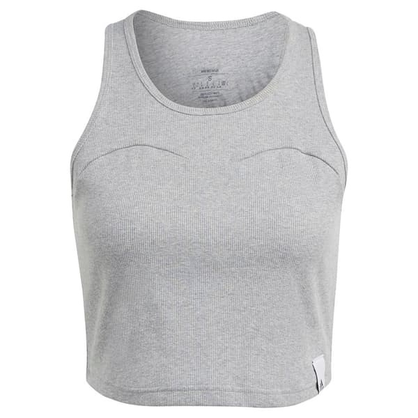 Adidas Ärmlös T-shirt Lng Rib Grå S Kvinna