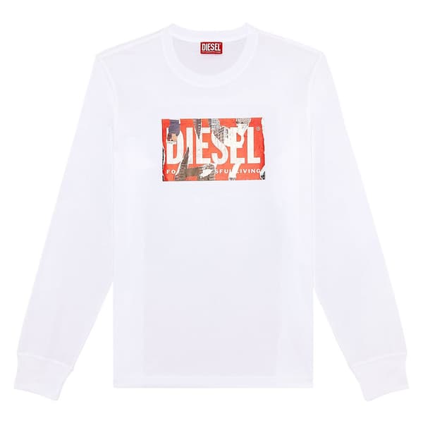 Diesel Långärmad T-shirt Just L6 Vit S Man