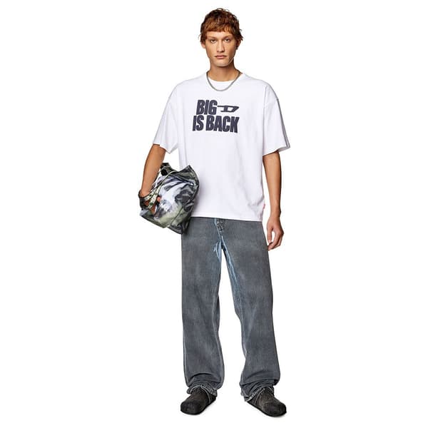 Diesel Kortärmad T-shirt Boxt Back Vit S Man