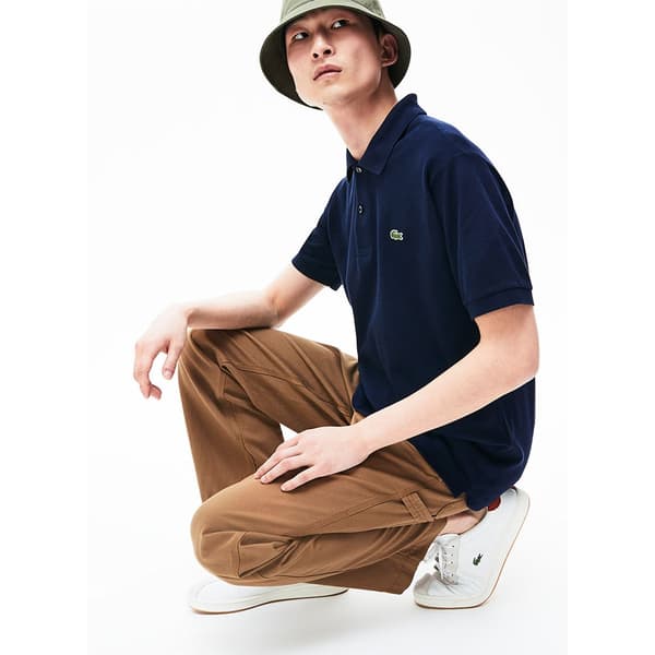 Lacoste Kortärmad Pikétröja Caiman Blå L Man