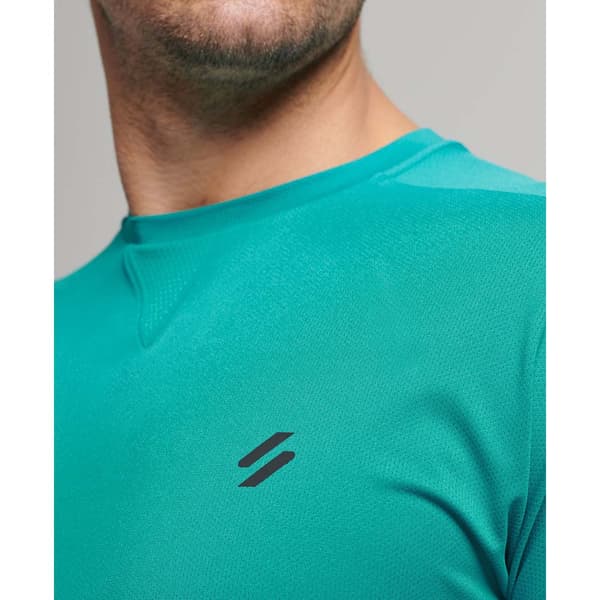 Superdry Kortärmad T-shirt Run Grönt S Man