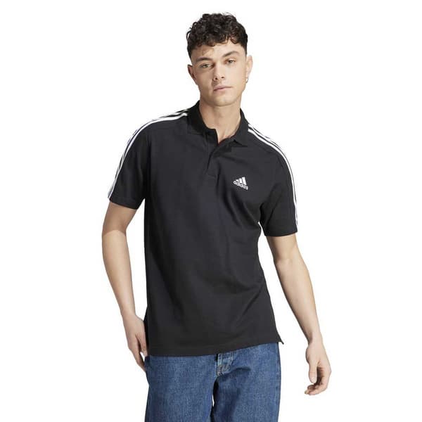 Adidas Kortærmet Polo 3s Pique Ps Sort M / Regular Mand