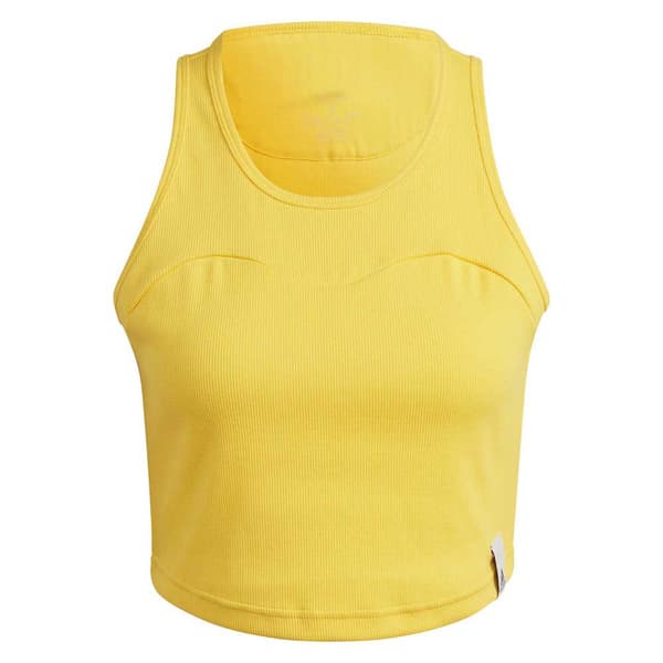 Adidas Hihaton T-paita Lng Rib Keltainen S Nainen