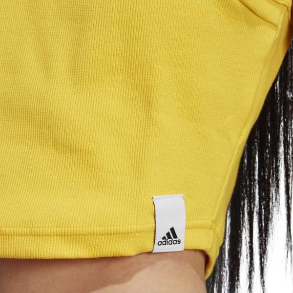 Adidas Hihaton T-paita Lng Rib Keltainen S Nainen