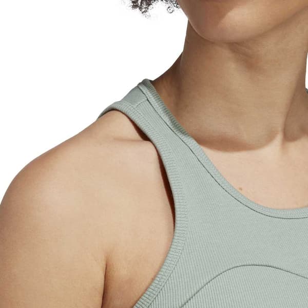 Adidas Hihaton T-paita Lng Rib Vihreä M Nainen