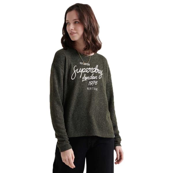 Superdry Långärmad T-shirt Maddie Graphic Grönt XS Kvinna