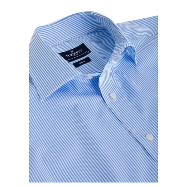 Hackett Lang Ærmet Skjorte Stretch Stripe Bc Blå S Mand