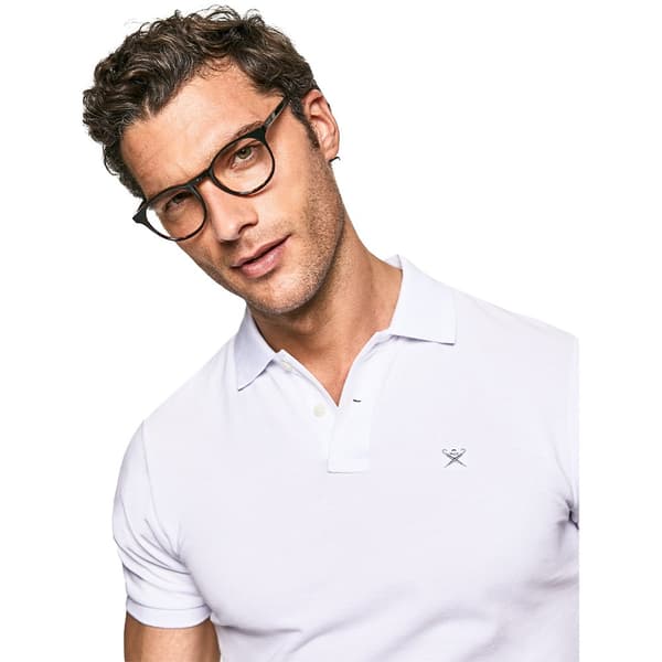 Hackett Kortärmad Pikétröja Slim Fit Vit 2XL Man
