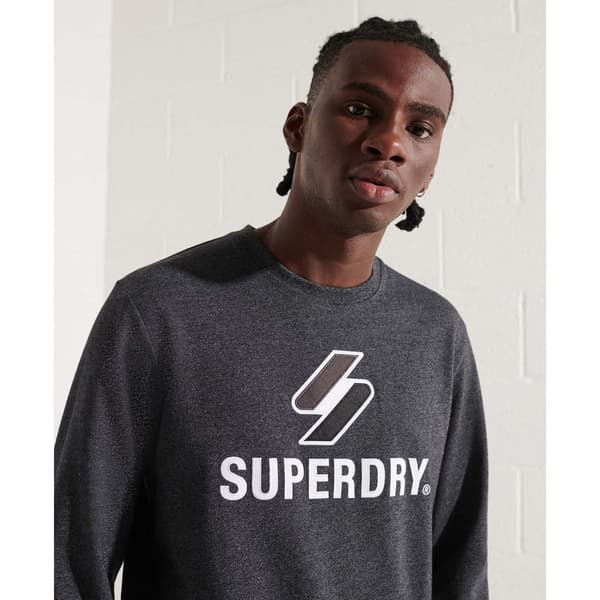 Superdry Långärmad T-shirt Code Logo Apq Grå S Man