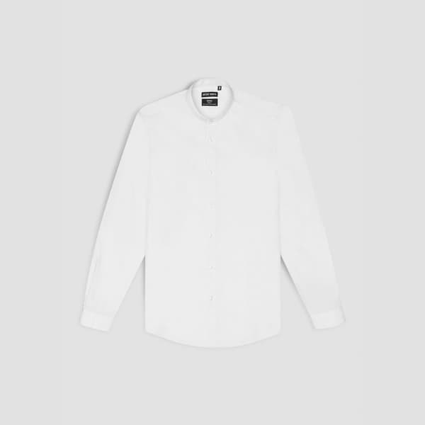 Antony Morato Lang ærmet Skjorte Mmsl00631-fa400078-1000 Seoul Slim Fit Hvid 52 Mand