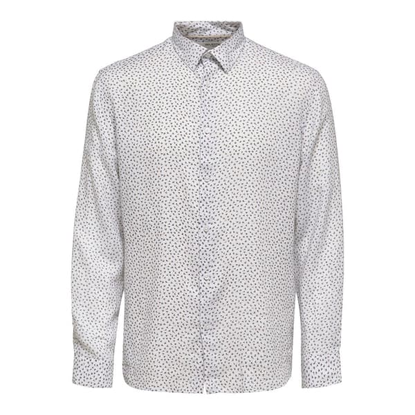 Selected Lang ærmet Skjorte Regular Kylian Linen Hvid XL Mand