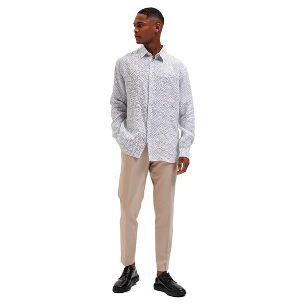 Selected Lang ærmet Skjorte Regular Kylian Linen Hvid XL Mand