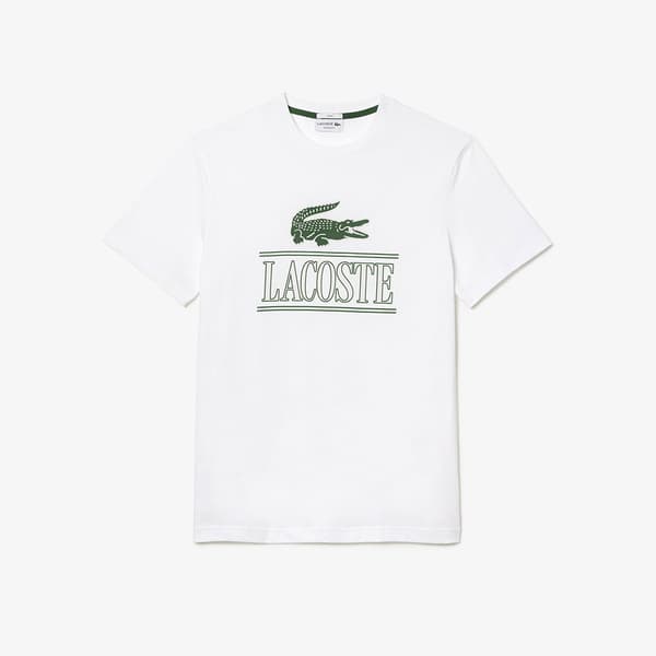 Lacoste Lyhythihainen T-paita Th1218-00 Valkoinen S Mies
