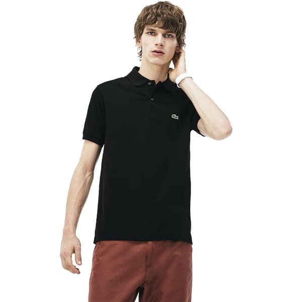 Lacoste Kortærmet Poloshirt Caiman Sort L Mand
