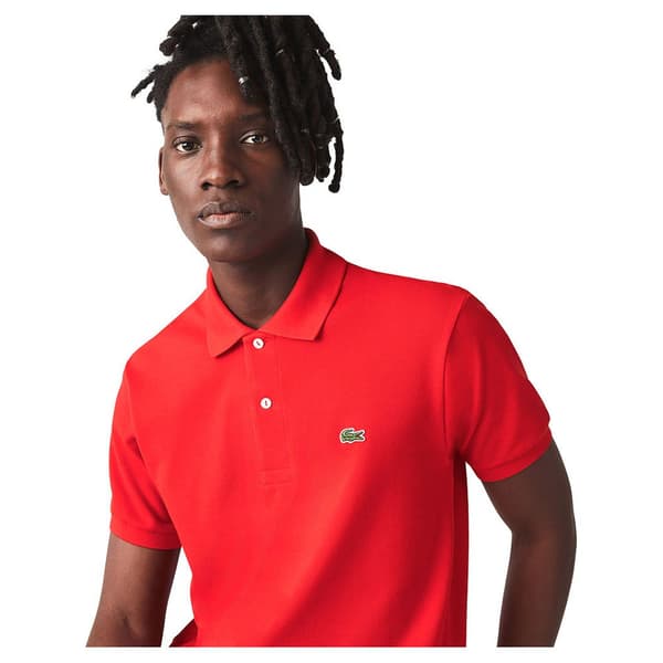 Lacoste Kortärmad Pikétröja Caiman Röd XL Man
