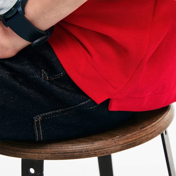 Lacoste Kortärmad Pikétröja Caiman Röd XL Man