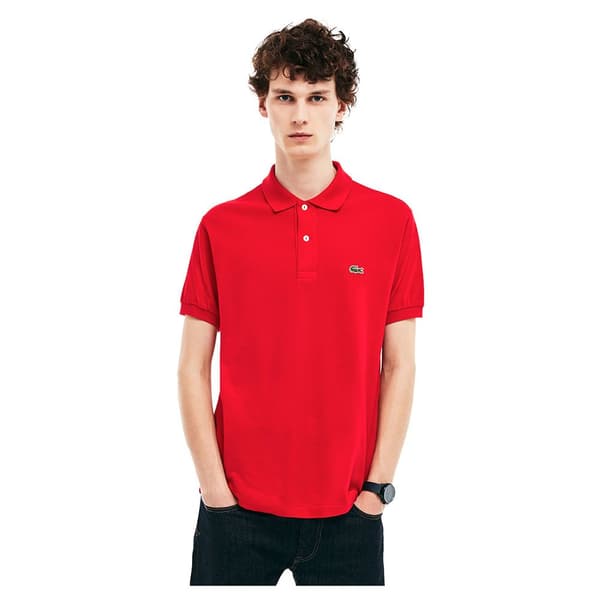 Lacoste Kortärmad Pikétröja Caiman Röd XL Man