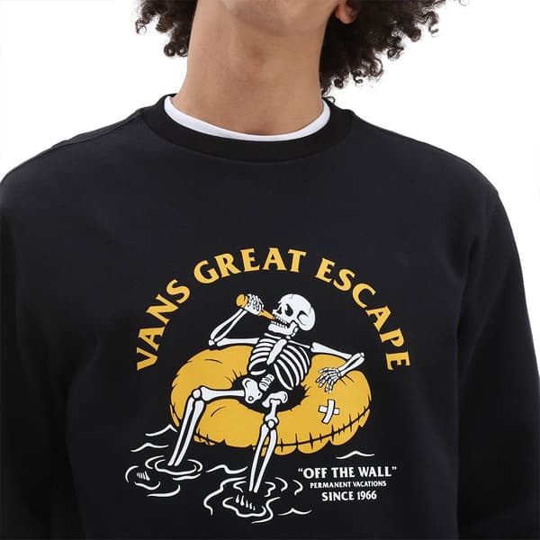 Vans Permanent Vacation Crew T-shirt Med Lange ærmer Sort S Mand
