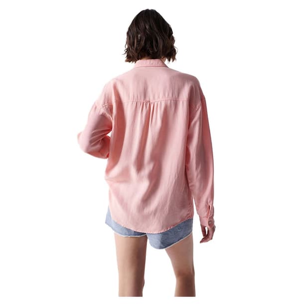 Salsa Jeans Långärmad Tröja Lyocell Rosa L Kvinna