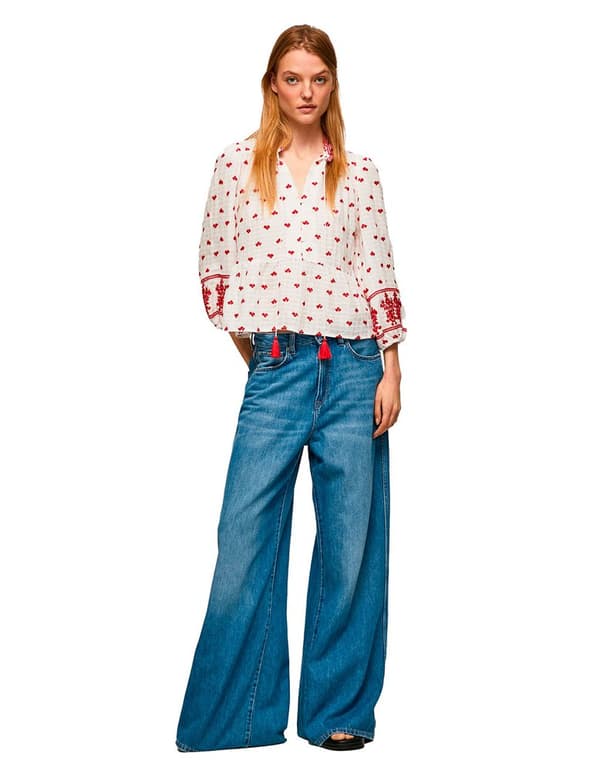 Pepe Jeans Pitkähihainen Paita Bianca Valkoinen XL Nainen