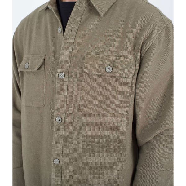 Hurley Lang ærmet Skjorte Santa Cruz Twill Grøn S Mand