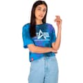 Miniatyrbillede 1 af 3: Alpha Industries Big A Batik T-shirt Med Korte ærmer Blå XS Kvinde