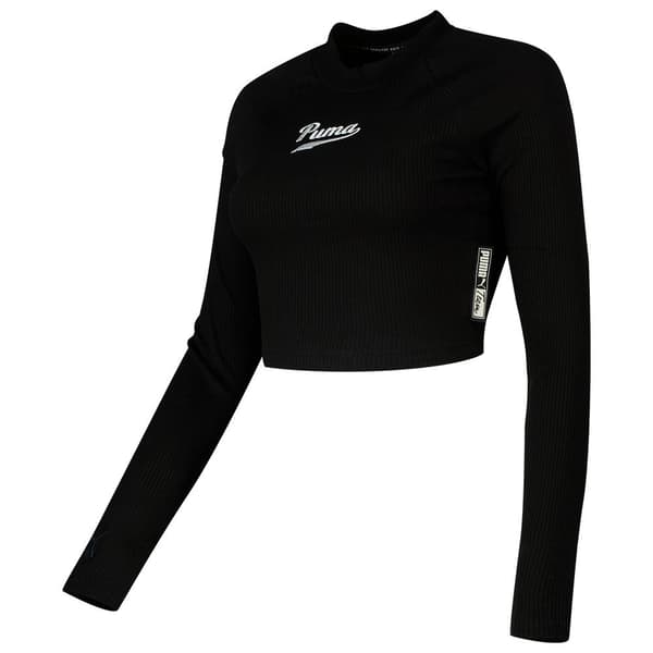 Puma Select Pitkähihainen T-paita Team Ribbed Musta S Nainen