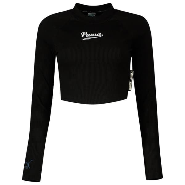 Puma Select Pitkähihainen T-paita Team Ribbed Musta S Nainen